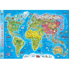 Плакат дитяча карта світу А1