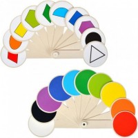 Віяло "Кольори та геометричні фігури"